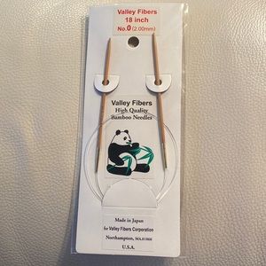 Rare Japanese Bamboo Circular Knitting Needles Size 0 2.00mm 18” long